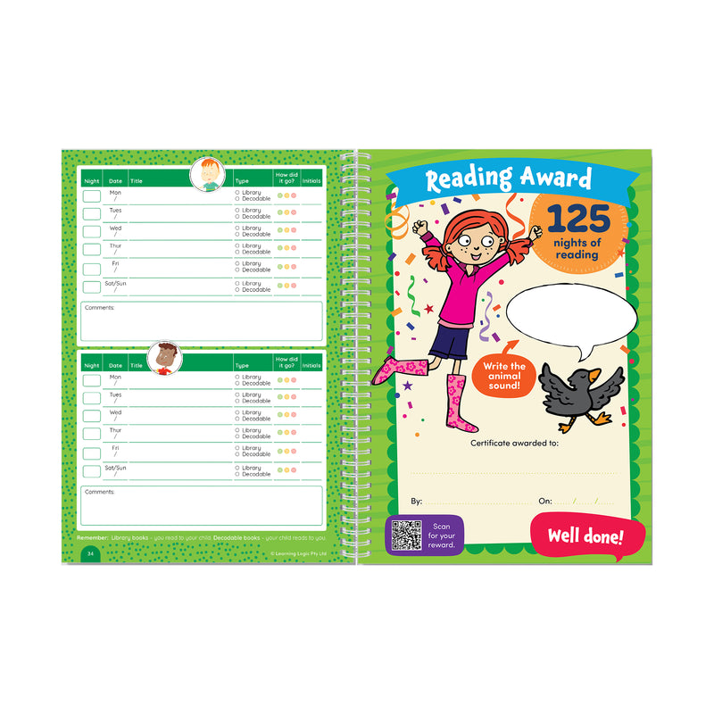 Home Reading Journal Year 1 Pack of 60 *Term 4 Special*